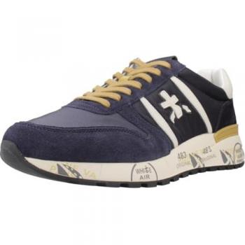 Premiata Multicolor Blue Suede Nylon Sneakers Size 9 US