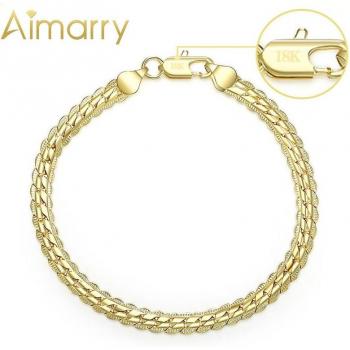 Pulsera de boda de cadena de 5MM en plata y oro