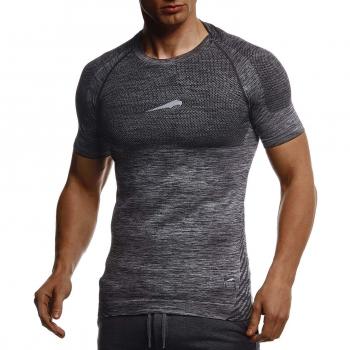 Bodybuilder Training Shirt LEIF NELSON – Herren Kurzarm Seamless Fitness Tee
