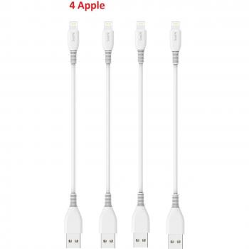 SooPii 4PCS 7-Inch Lightning and Micro USB Type C Short Cables