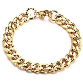 Braccialetto Antiallergico ZhenS 11 mm Oro Acciaio Inox