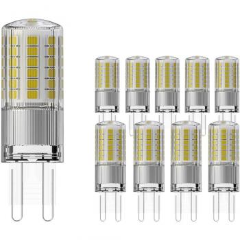 10‑teiliges Paket Noxion Bolt G9 LED‑Capsules – Warmweiß (827), 4,8 W, 600 lm
