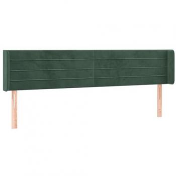 Testiera a LED Verde Scuro 163x16x78/88 cm in Velluto cod mxl 47164