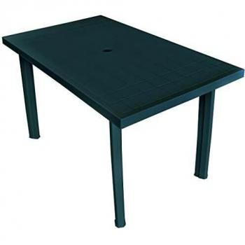 Table de Jardin VidaXL 126x76x72 cm Plastique Vert