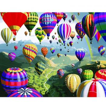 Colorful Hot Air Balloon Full Drill Diamond Painting 20X30CM
