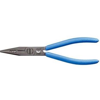Gedore 8133-180 TL Multifunctional Pliers with Flat Round Jaws, 180 mm, Non-Slip Grip