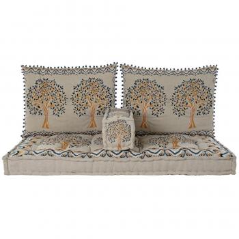 Poltrona DKD Home Decor Giallo Azzurro Beige 145×76×1 cm