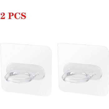 Crochets adhésifs pour mur, lot de 2, rangement gel douche et ustensiles de cuisine, U3