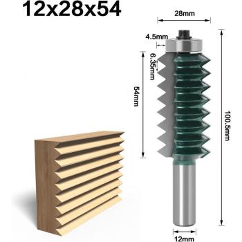 Fresadora de 12 mm con Cono y Juntas de Dedo