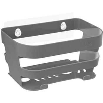 Bath n Store 5Five – Étui à Ventouse Gris – 22,4 x12 x15,5 cm – 3 kg Max
