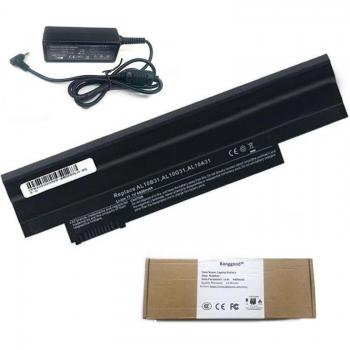 Batería 4400mAh + Cargador de CA 19V 1.58A para Acer Aspire One D270 D260 522 AOD257 AOD260 D255