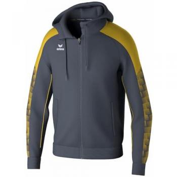 EVO STAR Unisex Slim Fit Hooded Jacket S – Slate & Yellow