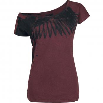 Burgundy All In The Mind T-Shirt for Women by Black Premium EMP