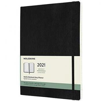 Agenda Settimanale XL 12 Mesi Copertina Morbida Nero Moleskine 2022