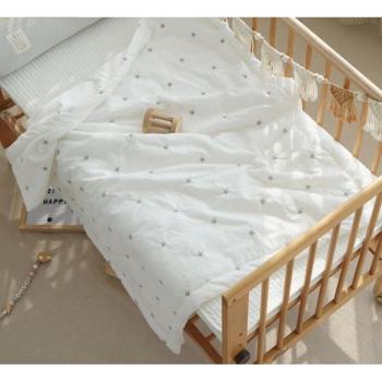 Lightweight Cherry Embroidered Baby Comforter