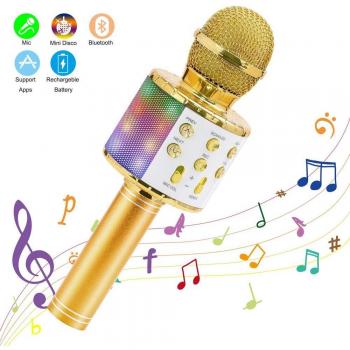 Handheld Bluetooth Karaoke Mikrofon mit Lautsprecher und Aufnahmeoption