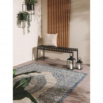 Tapis Benuta Cleo bleu, convient aussi bien à l'extérieur qu'à l'intérieur, 140x200 cm