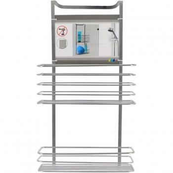 Rack de douche 2 paniers en acier inoxydable