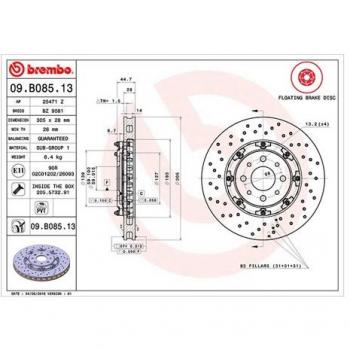 Disque de frein haute performance 305 mm – Magenti Marelli 360406129603