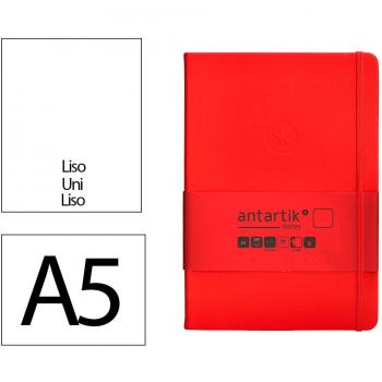 Caderno Vermelho A5 Antartik com Elástico 100 Folhas Lisas