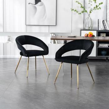 Sedia da Pranzo LYRIC Home Deluxe in Velluto 2 pezzi