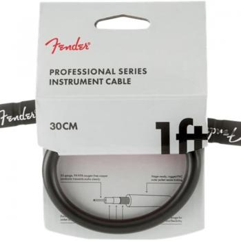 Fender Cavo Professionale 30cm con Spina Angolare Nera