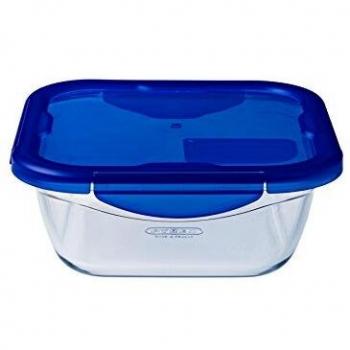 Boîte carrée en verre avec couvercle Cook & Go 16 cm Pyrex