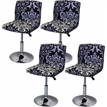 Housse de tabouret de bar avec dossier pour chaise pivotante