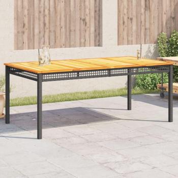 Mesa de Jardim VidaXL 180x90vime acacia preto