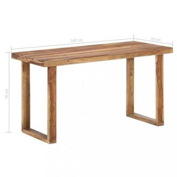 Solid Sheesham Wood Table 140x70x76 cm