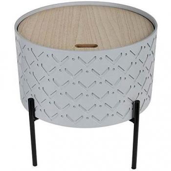 Table d'appoint en bois MDF motif gris