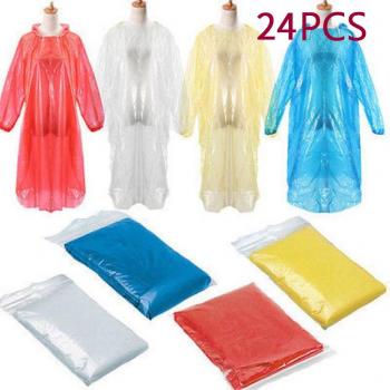 24Pcs Environmental Rain Jacket for Outdoor Use