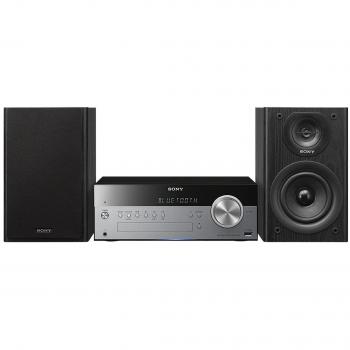 Silbernes Hi-Fi System von Sony mit CD, DAB+ Digitalradio, FM/AM, USB, Bluetooth (CMT-SBT100B)