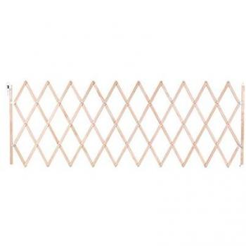 Valla protectora puerta madera natural 60-108 cm