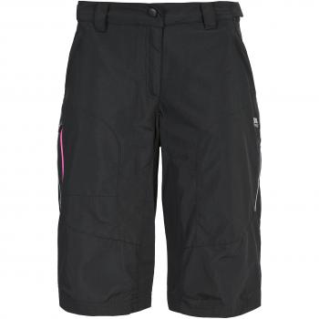 L Schwarze Fahrradsportshorts für Damen – Trespass Sinem UV‑Schutz, Schnelltrocknend