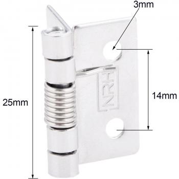 Spring Door Hinges 25/38/50mm Stainless Steel, Self-Closing, 2 Pack