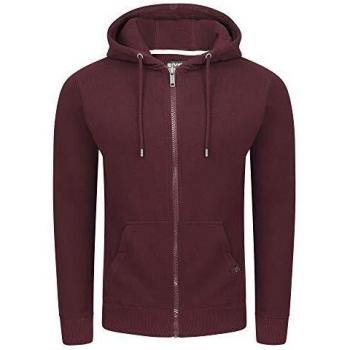 Veste à Capuche RIVNils Homme – Coton, Couleur Unie, Rouge