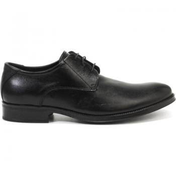 Zapatos de Hombre BAERCHI Liso Negro con Cordones