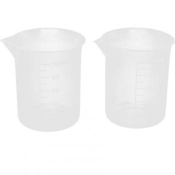 100mL Clear Graduated Measuring Beaker (2 Pcs)
