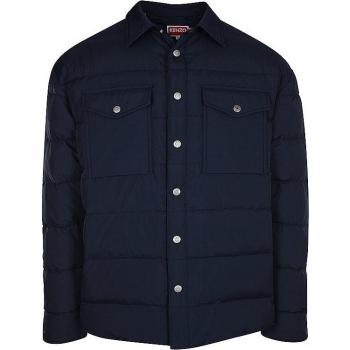 Kenzo Men's Blue Quilted Coat Size L
