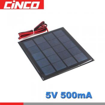 Panel Solar Portátil 5V 500mA 2.5W, Carga de Batería Mini