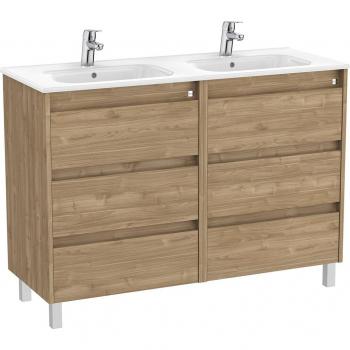 Mueble de baño Tenet Roca 120 cm doble con 6 cajones