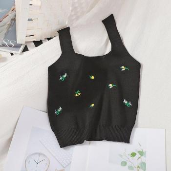 Embroidered Floral Tank Top for Women
