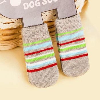 4Pcs Warm Puppy Socks