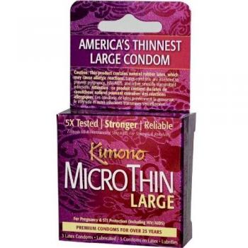 Kimono Micro/Large Condoms, 3 ct