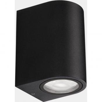 Applique LED Bob Single, nera, 7 cm, per esterni, in alluminio