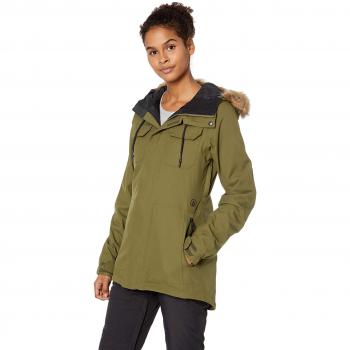 Volcom Damen Snowboardjacke (Grün, XL)