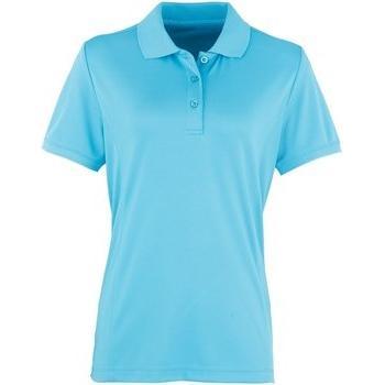Damen-Polo Shirt Premier Coolchecker Piqué, kurz, Türkis XS