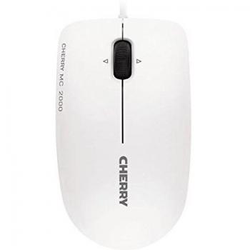 Cherry MC 2000 USB Wired Infra-red Mouse With Tilt Wheel Technology Pale Grey