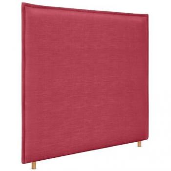 Cabecero de Lino Natural Rojo con Grosor de 8cm para Cama de 150cm